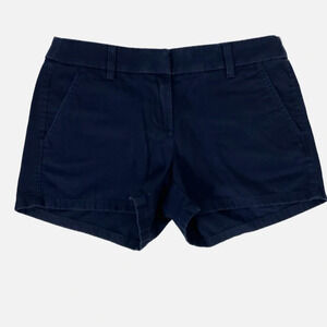 J. Crew Factory Women's 3" Shorts Size‎ 2 Navy Blue Cotton Beach Basic Summer